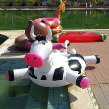 Load image into Gallery viewer, "Spotted Splendor: The Ultimate Pool Float Experience with Our Awesome Spotted Cow Float"