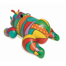 Load image into Gallery viewer, Charge into Summer Fun: Adult Giant Inflatable Ride-On Rhino Pool Floats - Full Printing for Wild Adventures!"