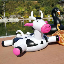 Load image into Gallery viewer, "Spotted Splendor: The Ultimate Pool Float Experience with Our Awesome Spotted Cow Float"