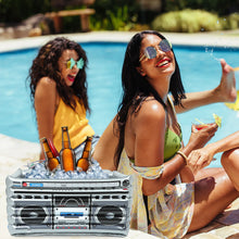 Load image into Gallery viewer, "Revitalize Your Pool Party: Inflatable Cooler  Ice Tray & Boombox Bar - Your Ultimate 80s Upgrade!"