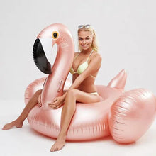 Load image into Gallery viewer, &quot;Sleek Rose Gold Flamingo: Graceful Elegance in Motion
